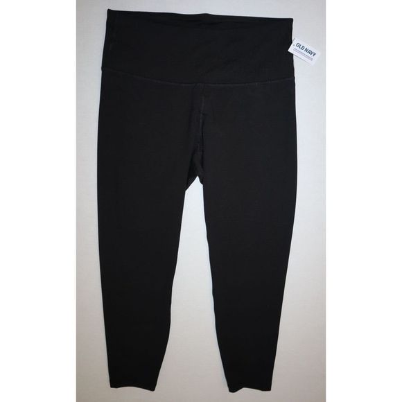 Old Navy Active Core 806464 Women's Sz L Black High-Rise Go-Dry Leggings - Picture 1 of 8